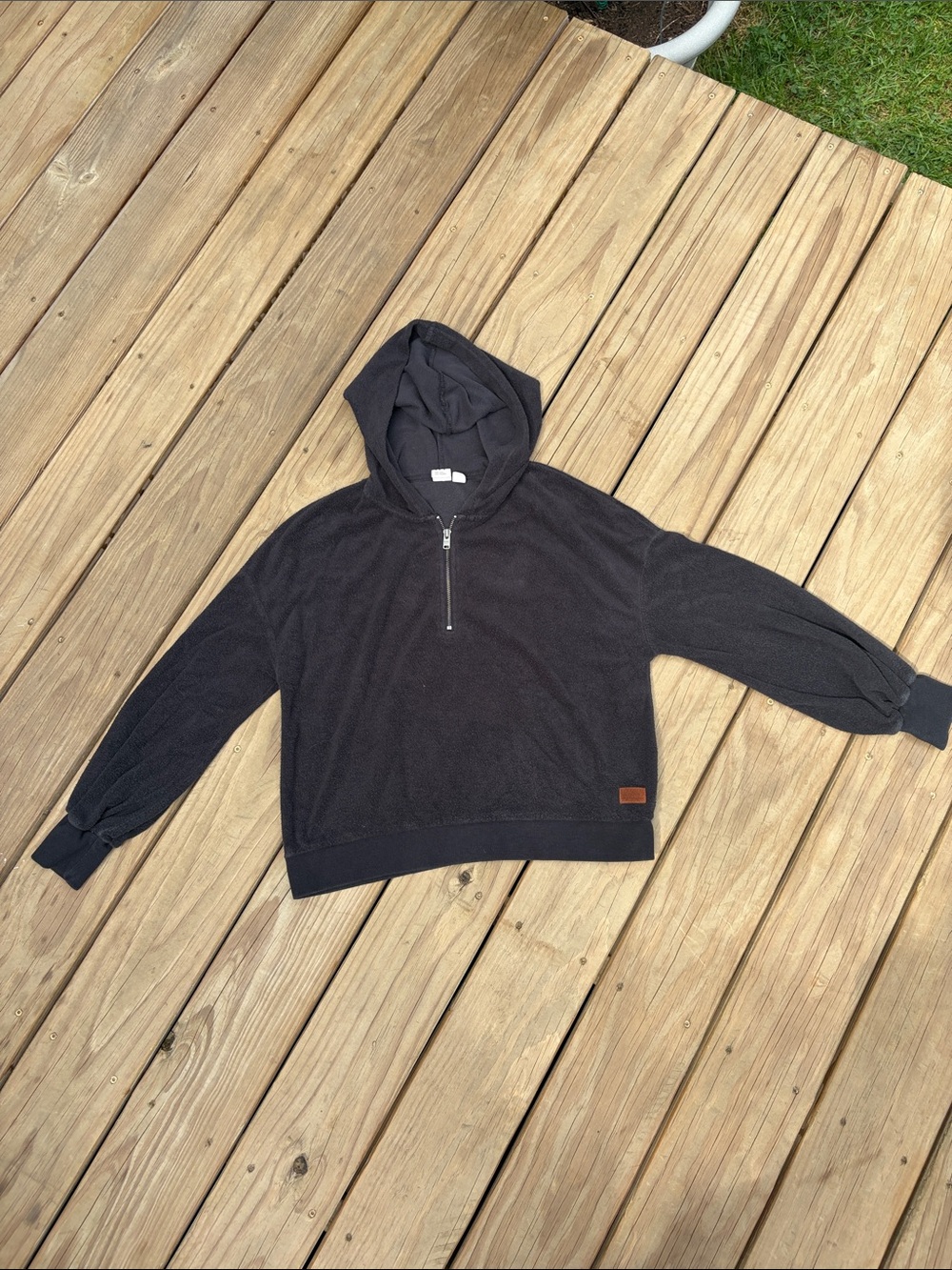 Roxy Black Women's Zip-Up Hoodie Sweater